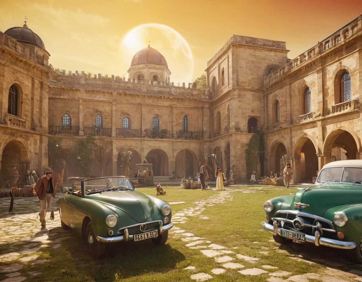 After view with intricate South Indian temple-inspired UI design